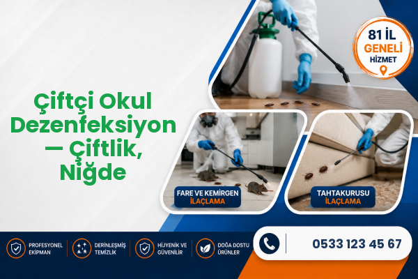 Çiftçi Okul Dezenfeksiyon — Çiftlik, Niğde