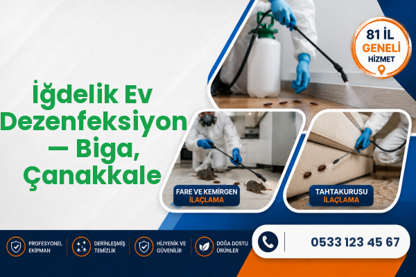 İğdelik Ev Dezenfeksiyon — Biga, Çanakkale