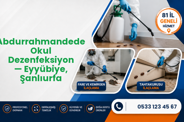 Abdurrahmandede Okul Dezenfeksiyon — Eyyübiye, Şanlıurfa