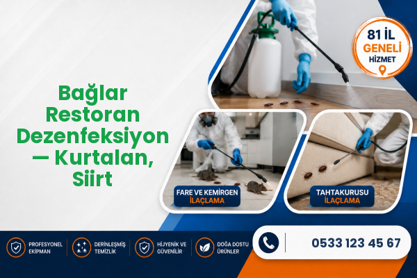 Bağlar Restoran Dezenfeksiyon — Kurtalan, Siirt