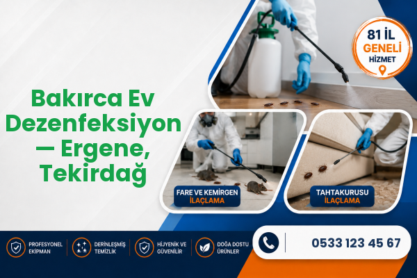Bakırca Ev Dezenfeksiyon — Ergene, Tekirdağ