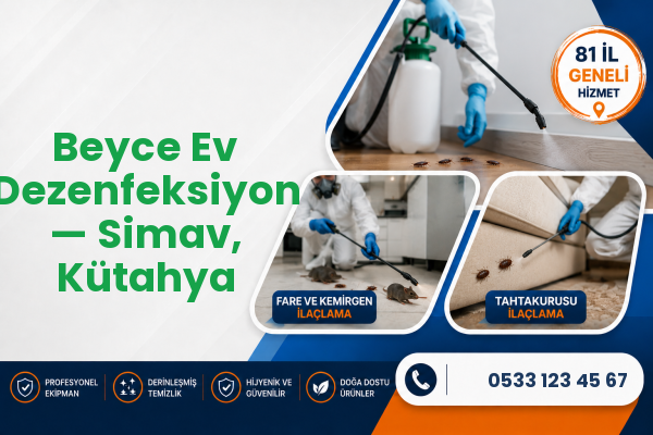 Beyce Ev Dezenfeksiyon — Simav, Kütahya