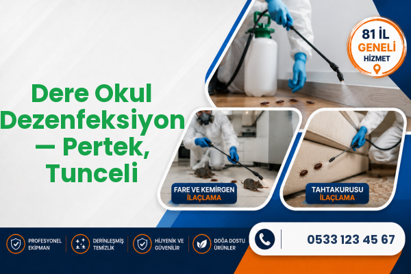 Dere Okul Dezenfeksiyon — Pertek, Tunceli