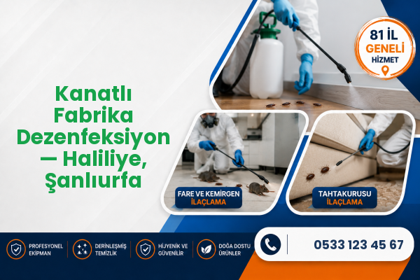 Kanatlı Fabrika Dezenfeksiyon — Haliliye, Şanlıurfa