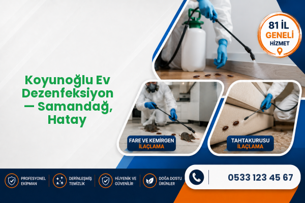 Koyunoğlu Ev Dezenfeksiyon — Samandağ, Hatay