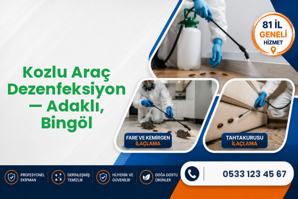 Kozlu Araç Dezenfeksiyon — Adaklı, Bingöl