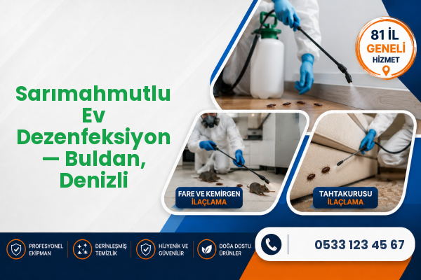 Sarımahmutlu Ev Dezenfeksiyon — Buldan, Denizli