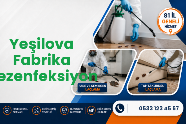 Yeşilova Fabrika Dezenfeksiyon